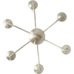 6 Light Brushed Nickel Chandelier with Steel base material-Lighting LumensChandeliers