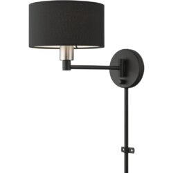 50270-04 1 Light Black Swing Arm Wall Lamp-Lighting LumensWall Lamps