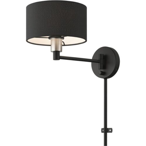 50270-04 1 Light Black Swing Arm Wall Lamp-Lighting LumensWall Lamps