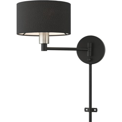 50270-04 1 Light Black Swing Arm Wall Lamp-Lighting LumensWall Lamps