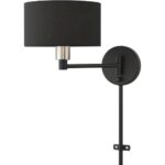 50270-04 1 Light Black Swing Arm Wall Lamp-Lighting LumensWall Lamps