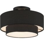 50272-04 3 Light Black Large Semi-Flush-Lighting LumensSemi Flush