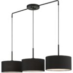 50273-04 3 Light Black Large Linear Chandelier-Lighting LumensChandeliers