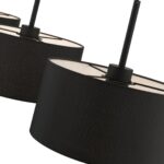 50273-04 3 Light Black Large Linear Chandelier-Lighting LumensChandeliers