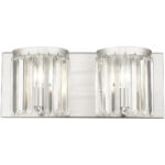 17 inch 2 Light Brushed Nickel Bathroom Vanity light fixture with Steel base material-Lighting LumensBath/Vanity