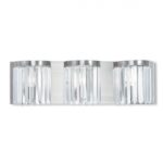 23.5 inch 3 Light Brushed Nickel Bathroom Vanity light fixture with Steel base material-Lighting LumensBath/Vanity