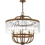 8 Light Palacial Bronze Chandelier with Clear Crystals Shade-Lighting LumensChandeliers