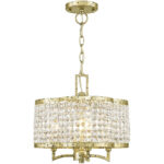 4 Light Winter Gold Mini Chandelier/Semi Flush with Steel base material-Lighting LumensSemi Flush