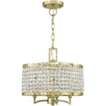 4 Light Winter Gold Mini Chandelier/Semi Flush with Steel base material-Lighting LumensSemi Flush