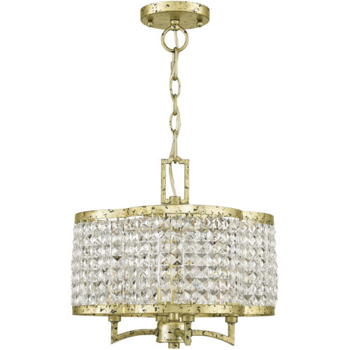 4 Light Winter Gold Mini Chandelier/Semi Flush with Steel base material-Lighting LumensSemi Flush