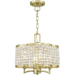 4 Light Winter Gold Mini Chandelier/Semi Flush with Steel base material-Lighting LumensSemi Flush