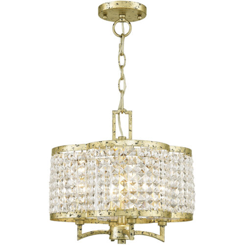 4 Light Winter Gold Mini Chandelier/Semi Flush with Steel base material-Lighting LumensSemi Flush