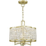 4 Light Winter Gold Mini Chandelier/Semi Flush with Steel base material-Lighting LumensSemi Flush