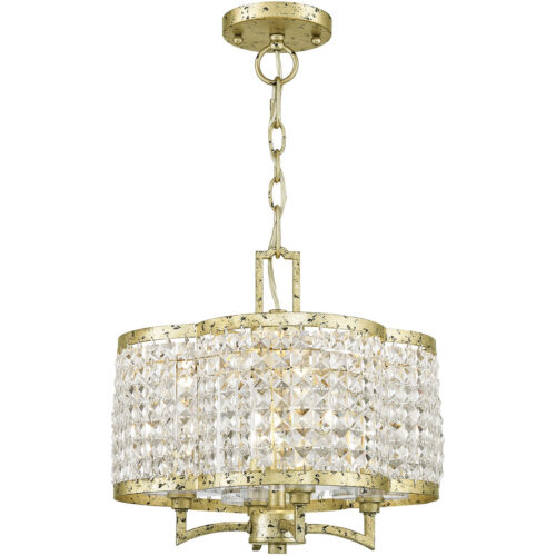 4 Light Winter Gold Mini Chandelier/Semi Flush with Steel base material-Lighting LumensSemi Flush