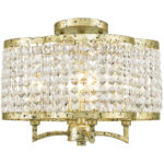 4 Light Winter Gold Mini Chandelier/Semi Flush with Steel base material-Lighting LumensSemi Flush