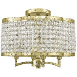 4 Light Winter Gold Mini Chandelier/Semi Flush with Steel base material-Lighting LumensSemi Flush