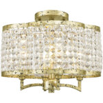 4 Light Winter Gold Mini Chandelier/Semi Flush with Steel base material-Lighting LumensSemi Flush