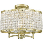 4 Light Winter Gold Mini Chandelier/Semi Flush with Steel base material-Lighting LumensSemi Flush