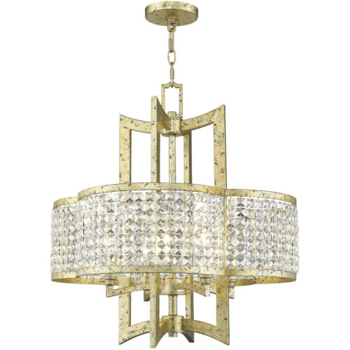 4 Light Winter Gold Chandelier with Steel base material-Lighting LumensChandeliers