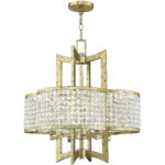 4 Light Winter Gold Chandelier with Steel base material-Lighting LumensChandeliers