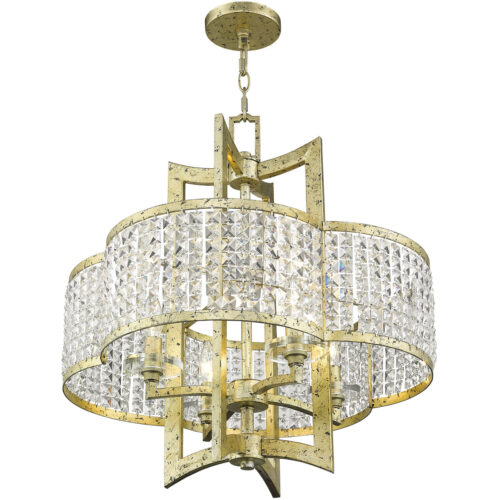 4 Light Winter Gold Chandelier with Steel base material-Lighting LumensChandeliers