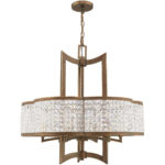 6 Light Palacial Bronze Chandelier with Clear Crystals Shade-Lighting LumensChandeliers