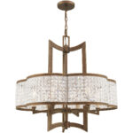 6 Light Palacial Bronze Chandelier with Clear Crystals Shade-Lighting LumensChandeliers