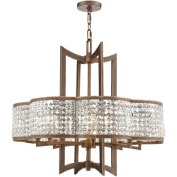 8 Light Palacial Bronze Chandelier with Clear Crystals Shade-Lighting LumensChandeliers