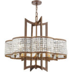 8 Light Palacial Bronze Chandelier with Clear Crystals Shade-Lighting LumensChandeliers