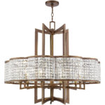 10 Light Palacial Bronze Chandelier with Clear Crystals Shade-Lighting LumensChandeliers