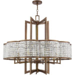 10 Light Palacial Bronze Chandelier with Clear Crystals Shade-Lighting LumensChandeliers