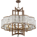 10 Light Palacial Bronze Chandelier with Clear Crystals Shade-Lighting LumensChandeliers