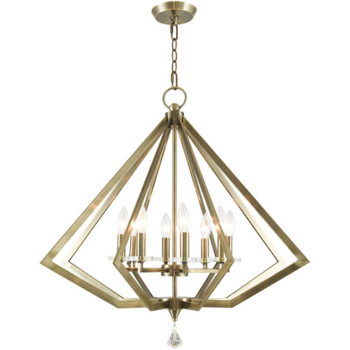 8 Light Antique Brass Chandelier with Steel base material-Lighting LumensChandeliers