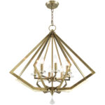 8 Light Antique Brass Chandelier with Steel base material-Lighting LumensChandeliers