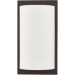 6 inch 1 Light Bronze Wall Sconce with Hand Crafted Off-White Fabric Hardback Shade Shade-Lighting LumensWall Sconces