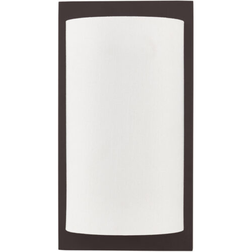 6 inch 1 Light Bronze Wall Sconce with Hand Crafted Off-White Fabric Hardback Shade Shade-Lighting LumensWall Sconces