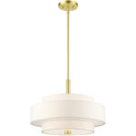 50874-12 4 Light Satin Brass Chandelier-Lighting LumensChandeliers