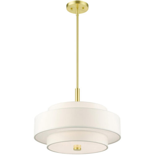 50874-12 4 Light Satin Brass Chandelier-Lighting LumensChandeliers