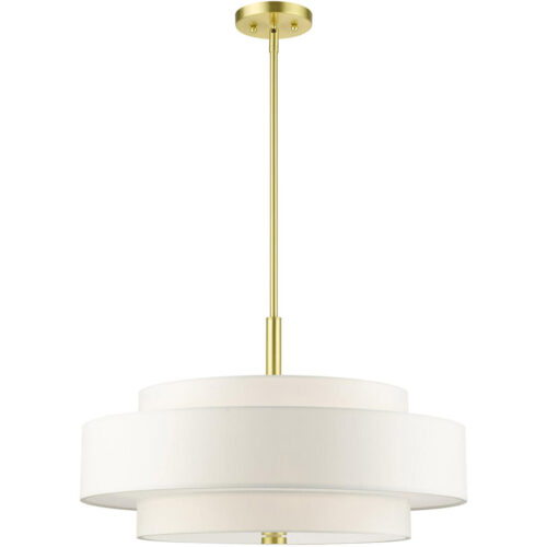 50875-12 5 Light Satin Brass Chandelier-Lighting LumensChandeliers