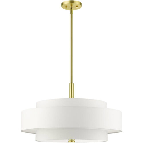 50875-12 5 Light Satin Brass Chandelier-Lighting LumensChandeliers