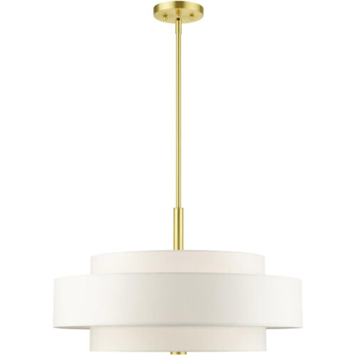 50875-12 5 Light Satin Brass Chandelier-Lighting LumensChandeliers