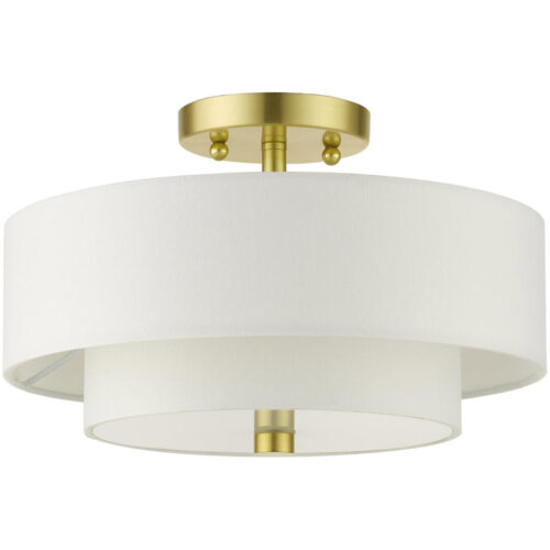 51042-12 2 Light Satin Brass Semi Flush-Lighting LumensSemi Flush