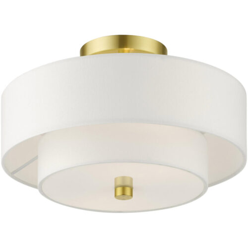 51042-12 2 Light Satin Brass Semi Flush-Lighting LumensSemi Flush