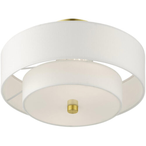 51042-12 2 Light Satin Brass Semi Flush-Lighting LumensSemi Flush