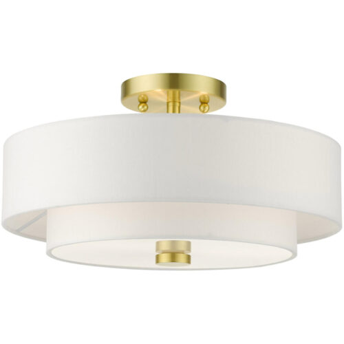 51044-12 3 Light Satin Brass Semi Flush-Lighting LumensSemi Flush