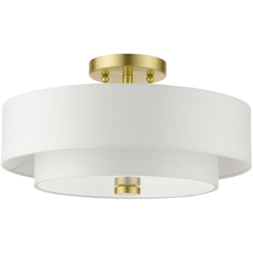 51044-12 3 Light Satin Brass Semi Flush-Lighting LumensSemi Flush