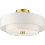 51044-12 3 Light Satin Brass Semi Flush-Lighting LumensSemi Flush