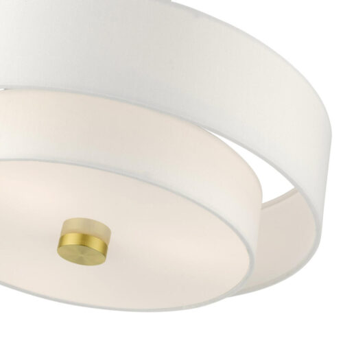 51044-12 3 Light Satin Brass Semi Flush-Lighting LumensSemi Flush