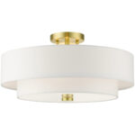 51045-12 4 Light Satin Brass Semi Flush-Lighting LumensSemi Flush