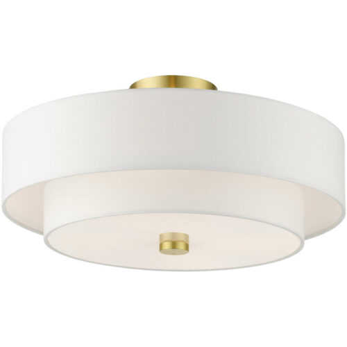 51045-12 4 Light Satin Brass Semi Flush-Lighting LumensSemi Flush